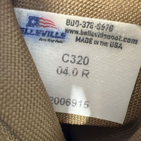 Belleville C320 Combat Boots Men Size 4.0 R Coyote Brown Suede Leather Lace Up - Picture 10 of 10